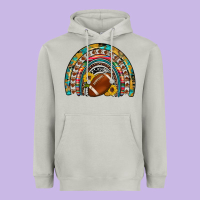 Football Rainbow Heavyweight Hoodie Designed By Artiststas