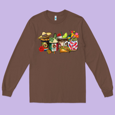 Mexico Coffee Long Sleeve Tee Designed By Cts Tumbler Store