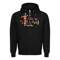 Black she is strong proverbs 31 25 Zipper Hoodie - JahusDesignShop