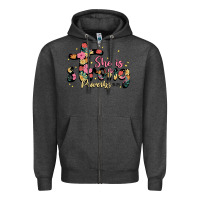 Charcoal Heather she is strong proverbs 31 25 Zipper Hoodie - JahusDesignShop