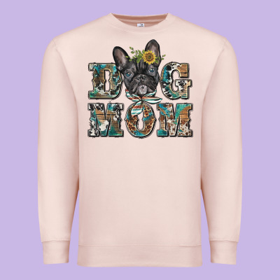 Dog Mom French Bulldog Premium Sweatshirt Designed By Barkaloodesign