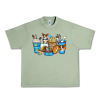 Oil Green corgi coffee cups Urban Heavy Tee - Zillion Design Studio