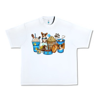 White corgi coffee cups Urban Heavy Tee - Zillion Design Studio