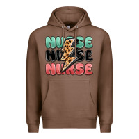 Chestnut nurse leopard lightning bolt Premium Hoodie - MaliasSmallBusiness