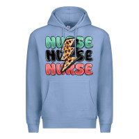 Colony Blue nurse leopard lightning bolt Premium Hoodie - MaliasSmallBusiness