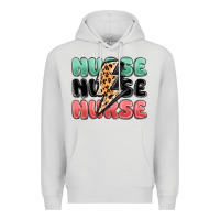 Dove Grey nurse leopard lightning bolt Premium Hoodie - MaliasSmallBusiness