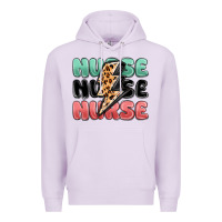 Lilac nurse leopard lightning bolt Premium Hoodie - MaliasSmallBusiness