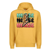 Mustard nurse leopard lightning bolt Premium Hoodie - MaliasSmallBusiness