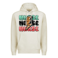 Oatmeal Heather nurse leopard lightning bolt Premium Hoodie - MaliasSmallBusiness