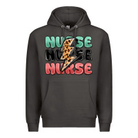 Smoke nurse leopard lightning bolt Premium Hoodie - MaliasSmallBusiness