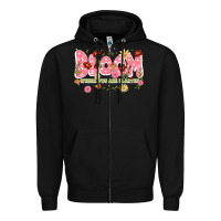 Black bloom where you are planted Zipper Hoodie - JahusDesignShop