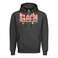 Charcoal Heather bloom where you are planted Zipper Hoodie - JahusDesignShop