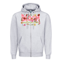 Heather Grey bloom where you are planted Zipper Hoodie - JahusDesignShop
