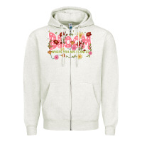 Oatmeal Heather bloom where you are planted Zipper Hoodie - JahusDesignShop