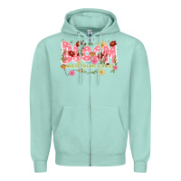 Seafoam bloom where you are planted Zipper Hoodie - JahusDesignShop