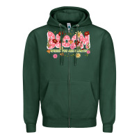 Sports Green bloom where you are planted Zipper Hoodie - JahusDesignShop