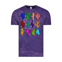 Cloud Purple christmas glitter cactus Vintage Tee - Zillion Design Studio