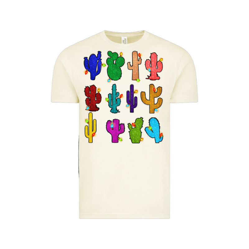 Christmas Glitter Cactus Vintage Tee by Zillion Design Studio | Teevron
