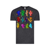 Vintage Black christmas glitter cactus Vintage Tee - Zillion Design Studio