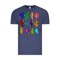 Vintage Denim christmas glitter cactus Vintage Tee - Zillion Design Studio