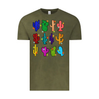 Vintage Olive christmas glitter cactus Vintage Tee - Zillion Design Studio