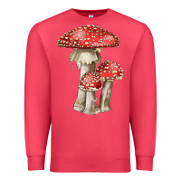 Cardinal Autumn Mushroom Illustrations Premium Sweatshirt - LillyAllenDesigns