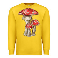 Lemon Autumn Mushroom Illustrations Premium Sweatshirt - LillyAllenDesigns