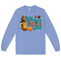 Colony Blue my blood type is pumpkin spice Long Sleeve Tee - AdoDesignShop