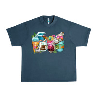Midnight Navy skeleton summer coffee cups Urban Heavy Tee - Zillion Design Studio
