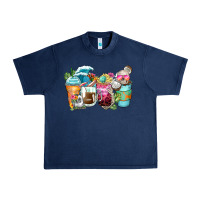 Navy skeleton summer coffee cups Urban Heavy Tee - Zillion Design Studio