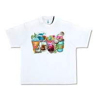 White skeleton summer coffee cups Urban Heavy Tee - Zillion Design Studio