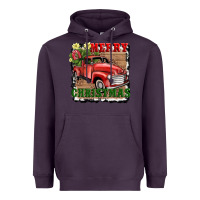 Plum merry christmas with truck Heavyweight Hoodie - AdoDesignShop