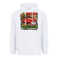 White merry christmas with truck Heavyweight Hoodie - AdoDesignShop