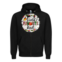 Black christmas  santas favourite Zipper Hoodie - AdoDesignShop
