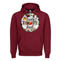Burgundy christmas  santas favourite Zipper Hoodie - AdoDesignShop