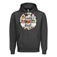 Charcoal Heather christmas  santas favourite Zipper Hoodie - AdoDesignShop