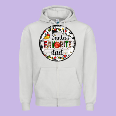 Christmas  Santas Favourite Zipper Hoodie Designed By Adodesignshop