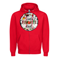 Red christmas  santas favourite Zipper Hoodie - AdoDesignShop