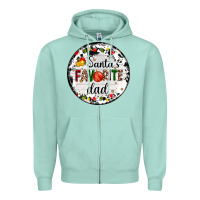 Seafoam christmas  santas favourite Zipper Hoodie - AdoDesignShop