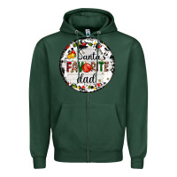 Sports Green christmas  santas favourite Zipper Hoodie - AdoDesignShop
