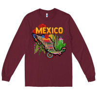 Burgundy mexico map Long Sleeve Tee - CTS Tumbler Store