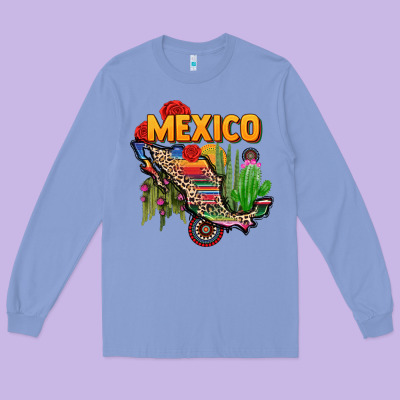 Mexico Map Long Sleeve Tee Designed By Cts Tumbler Store