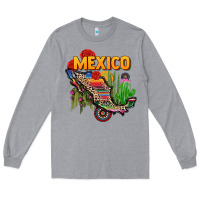 Heather Grey mexico map Long Sleeve Tee - CTS Tumbler Store
