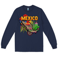 Navy mexico map Long Sleeve Tee - CTS Tumbler Store