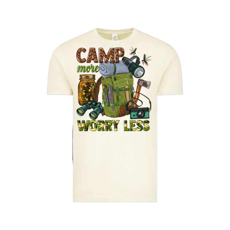 Camp More Worry Less Vintage Tee by texasbilliewilder | Teevron