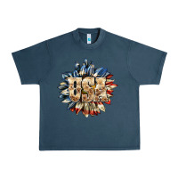 Midnight Navy usa sunflower billie wilder Urban Heavy Tee - texasbilliewilder