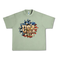 Oil Green usa sunflower billie wilder Urban Heavy Tee - texasbilliewilder