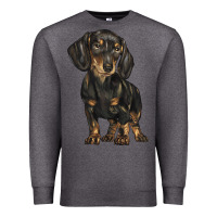Charcoal Heather dachshund Premium Sweatshirt - BarkalooDesign