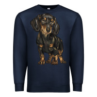 Navy dachshund Premium Sweatshirt - BarkalooDesign