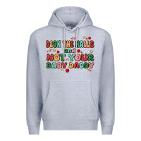 Heather Grey deck the halls and not your baby daddy Premium Hoodie - MaliasSmallBusiness